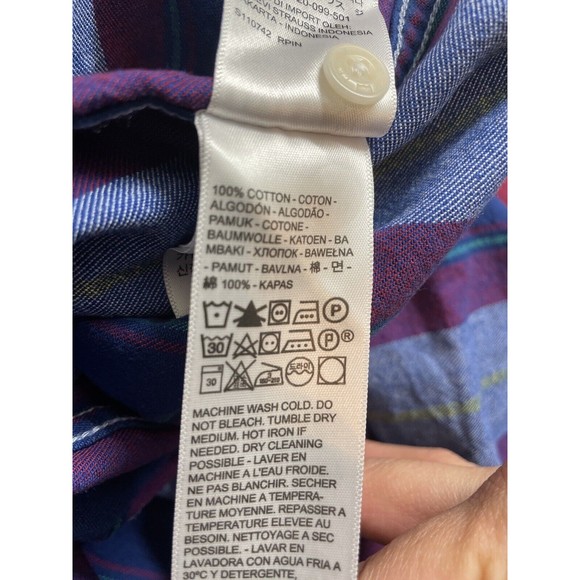 Levi's Mens Western Relaxed Fit Pearl Snap Long Sleeve Striped Shirt - Picture 10 of 10